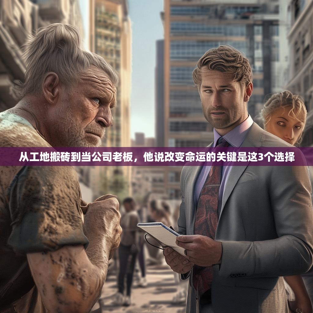 从工地搬砖到当公司老板，他说改变命运的关键是这3个选择