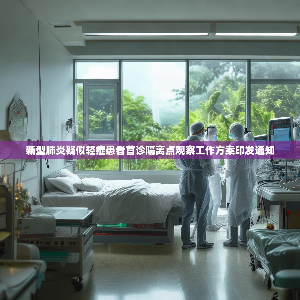 新型肺炎疑似轻症患者首诊隔离点观察工作方案印发通知