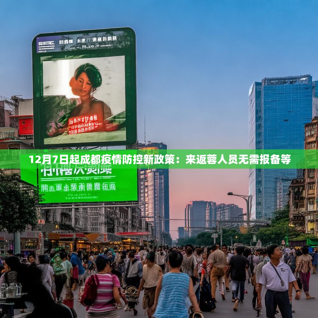 12月7日起成都疫情防控新政策：来返蓉人员无需报备等
