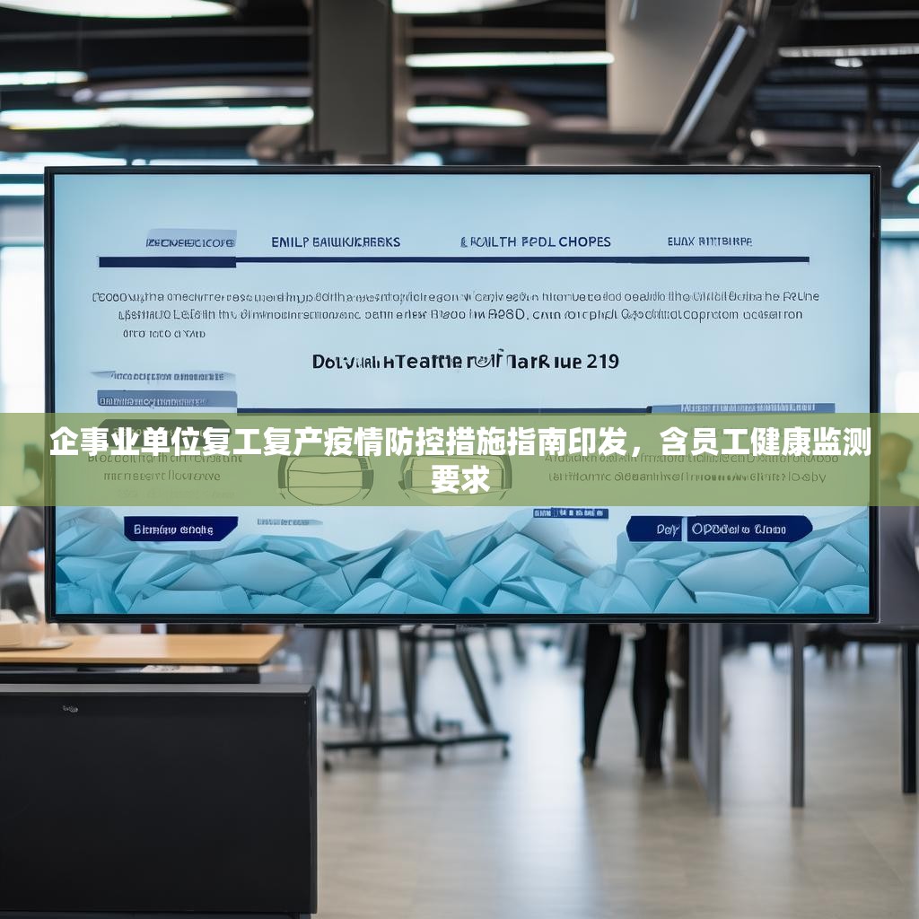企事业单位复工复产疫情防控措施指南印发，含员工健康监测要求