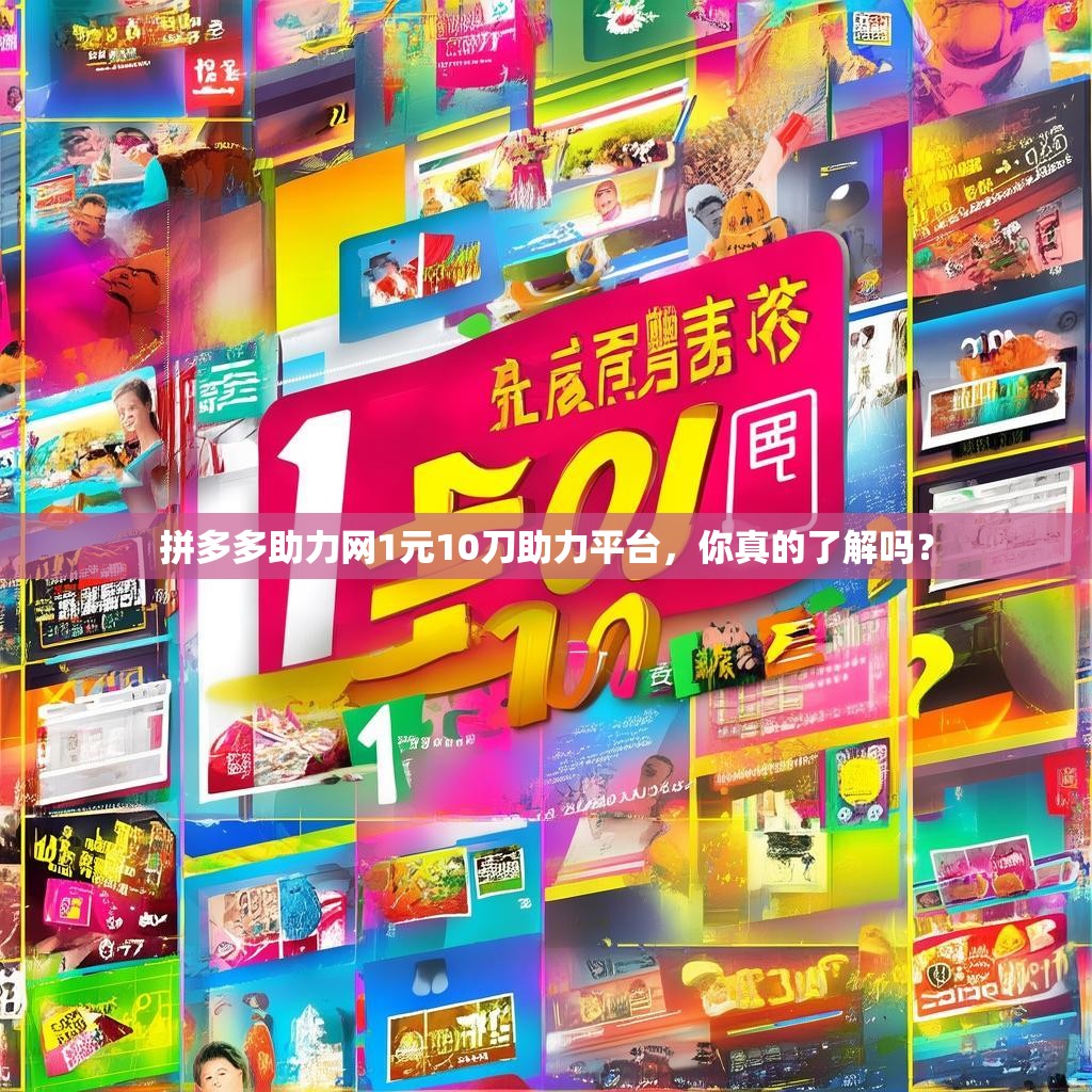 拼多多助力网1元10刀助力平台，你真的了解吗？