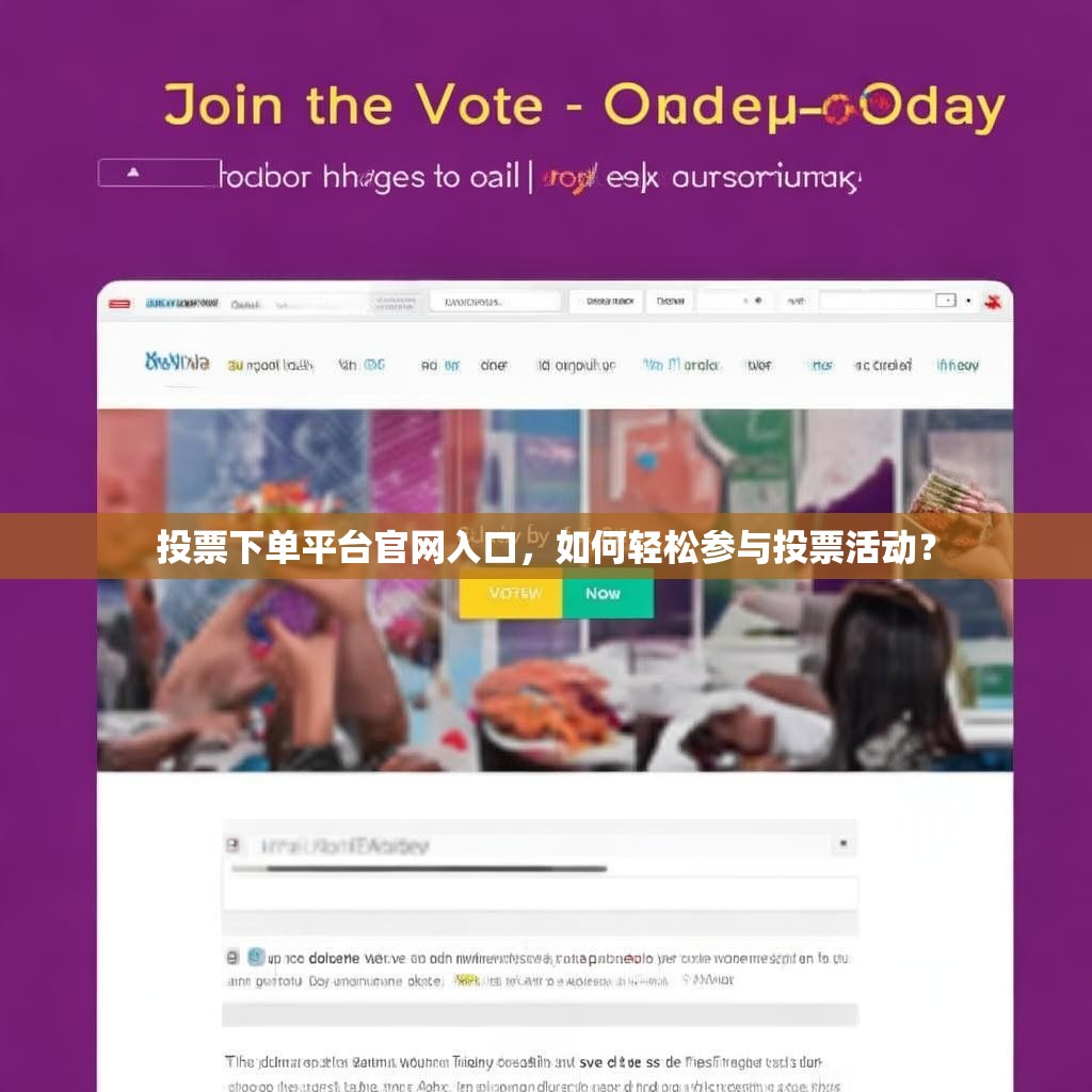 投票下单平台官网入口，如何轻松参与投票活动？