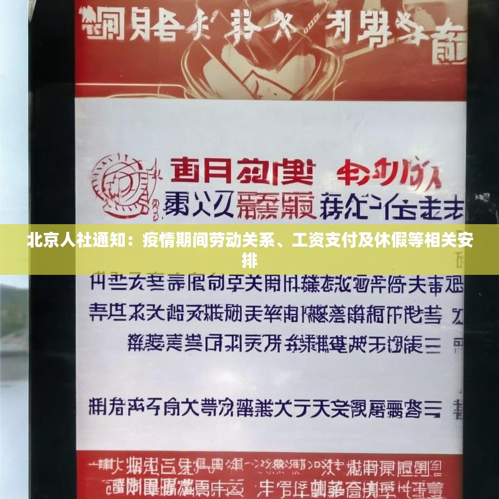 北京人社通知：疫情期间劳动关系、工资支付及休假等相关安排