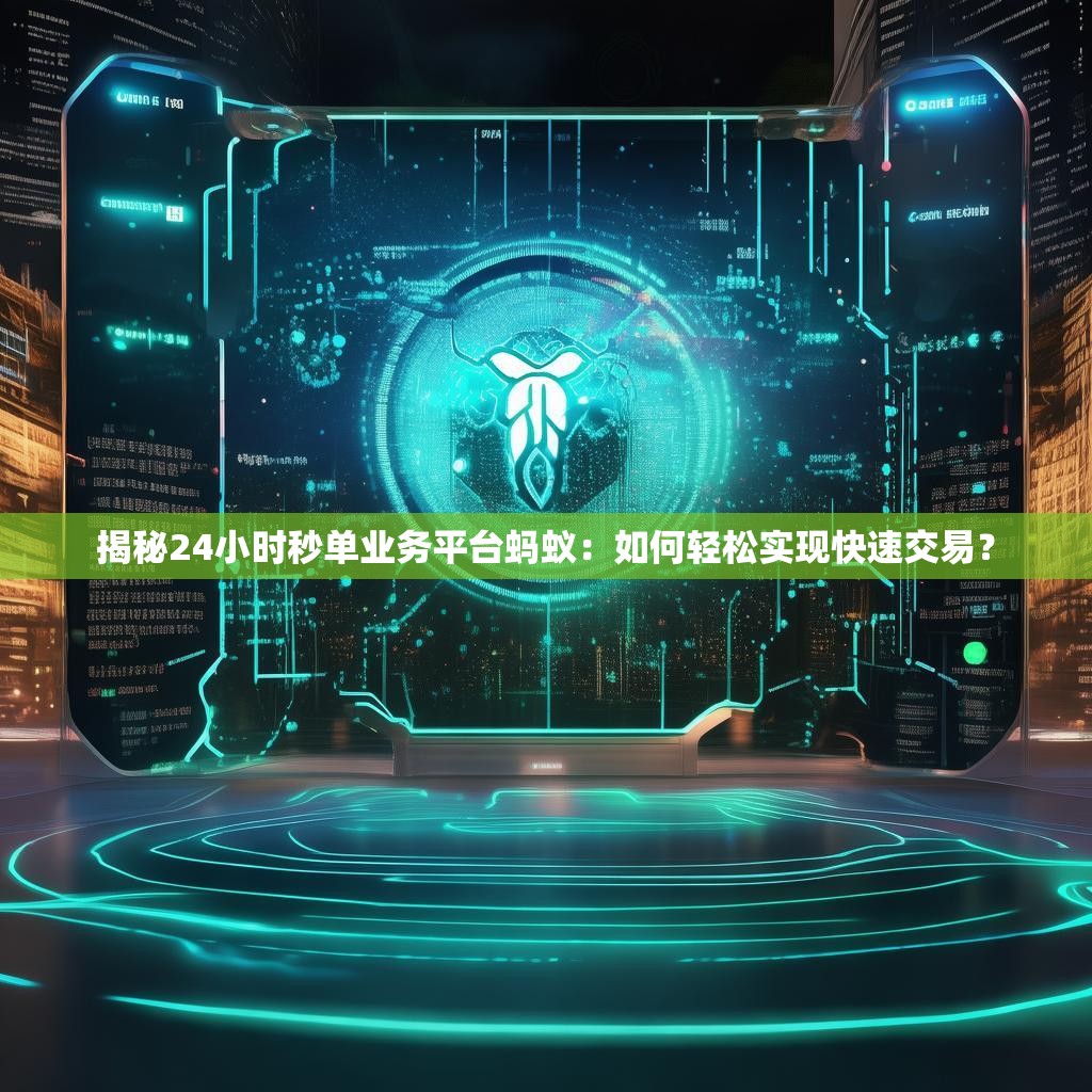 揭秘24小时秒单业务平台蚂蚁：如何轻松实现快速交易？