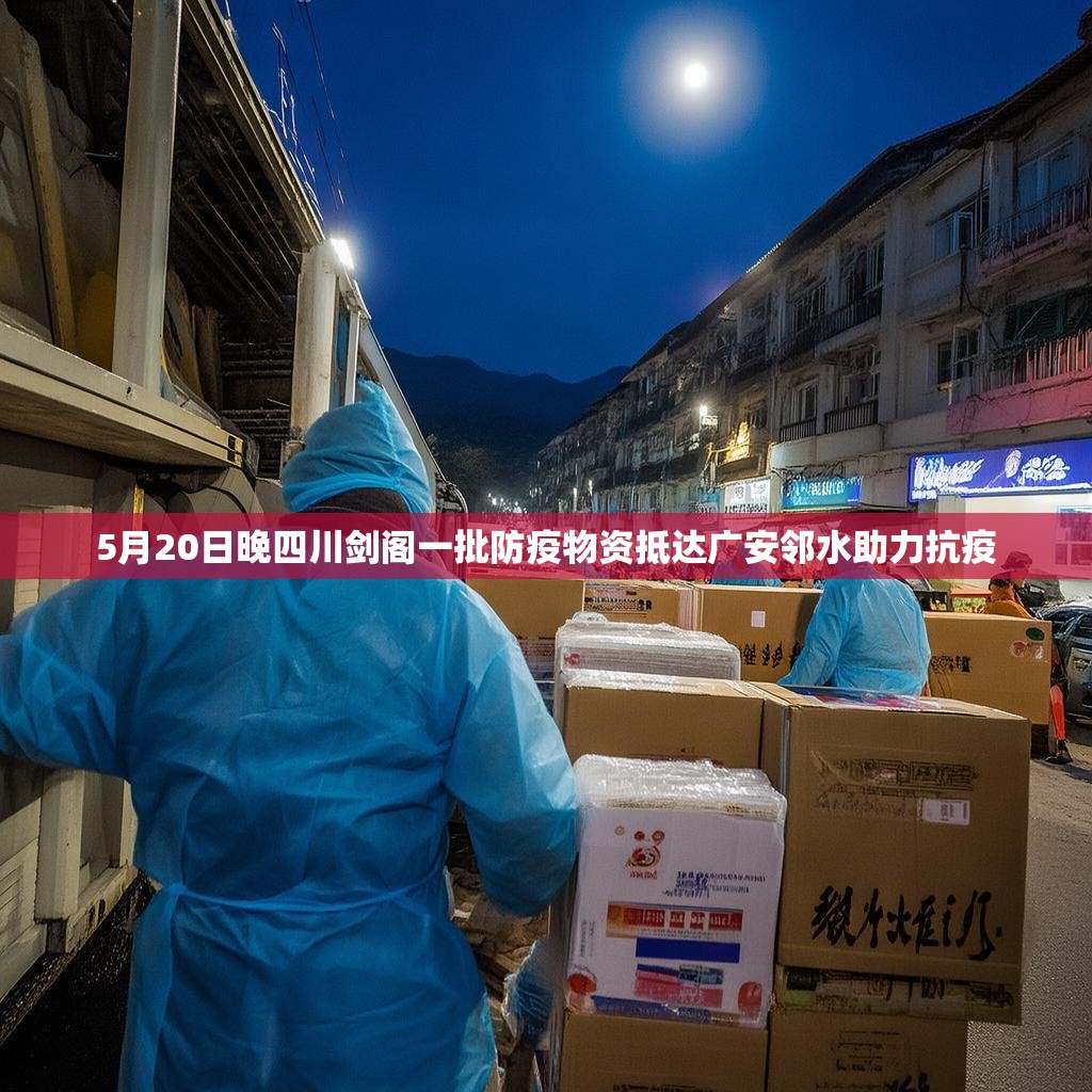 5月20日晚四川剑阁一批防疫物资抵达广安邻水助力抗疫