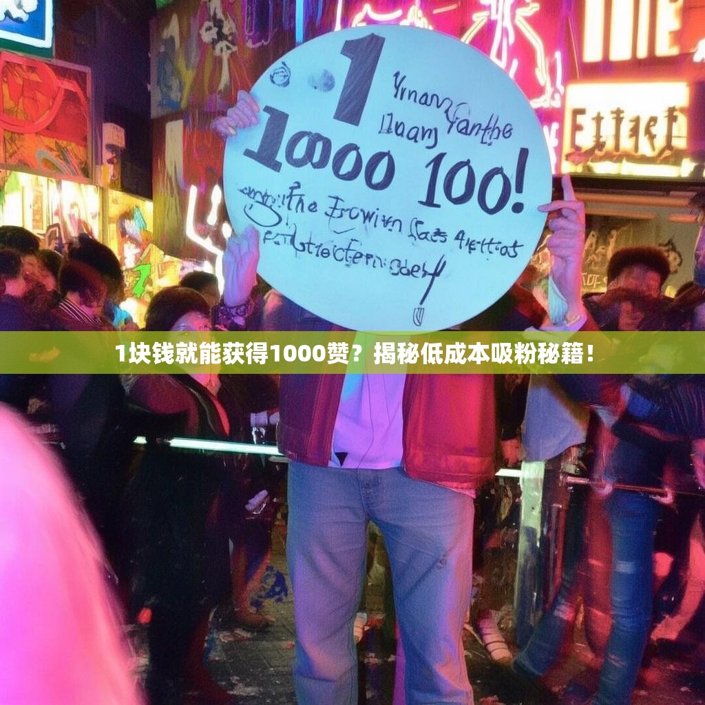 1块钱就能获得1000赞？揭秘低成本吸粉秘籍！