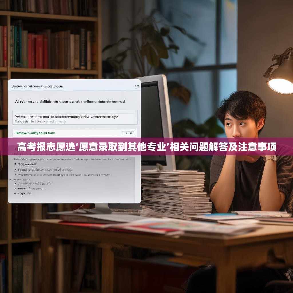高考报志愿选‘愿意录取到其他专业’相关问题解答及注意事项