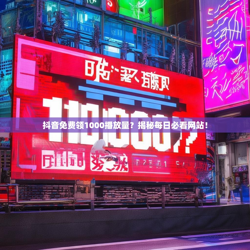 抖音免费领1000播放量？揭秘每日必看网站！