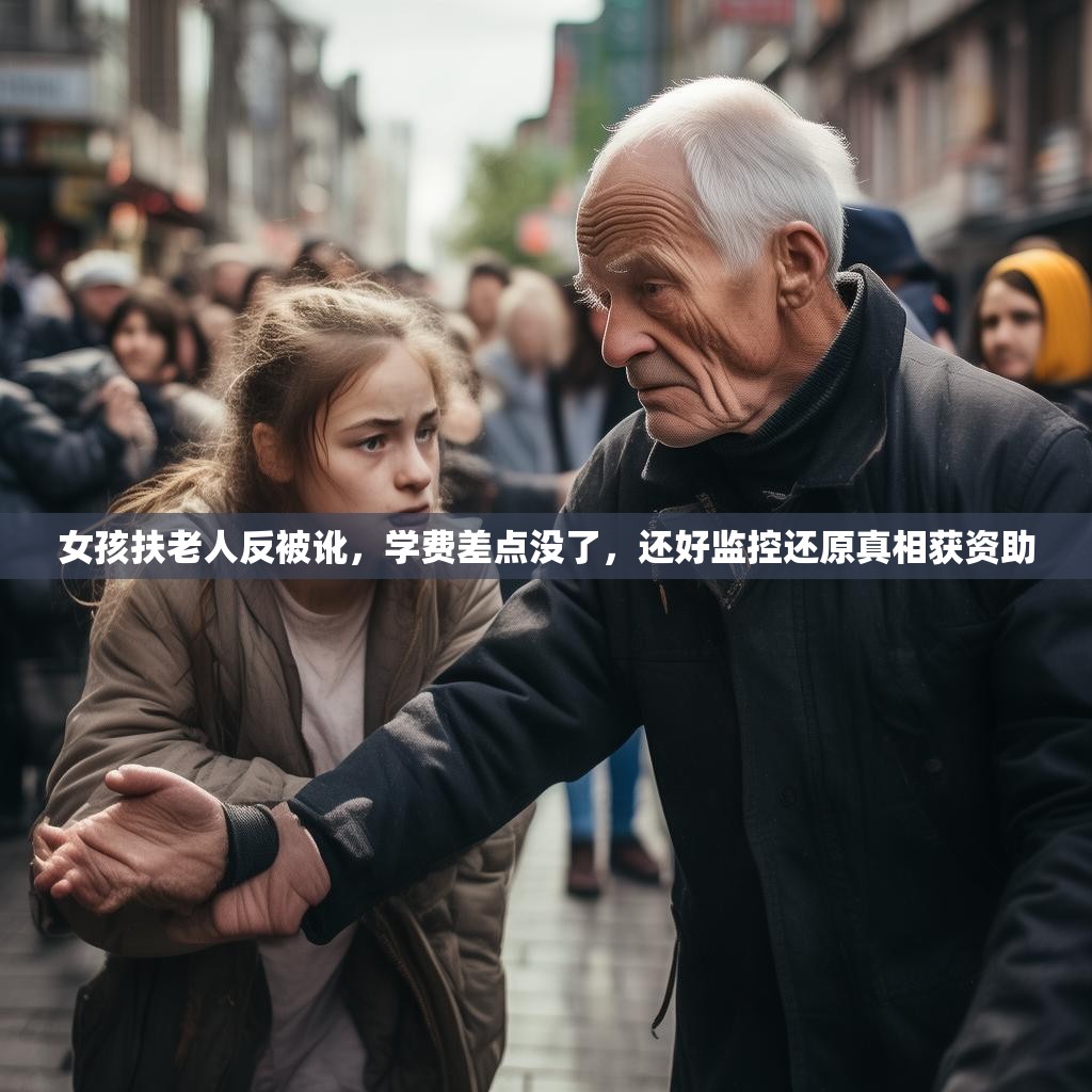 女孩扶老人反被讹，学费差点没了，还好监控还原真相获资助