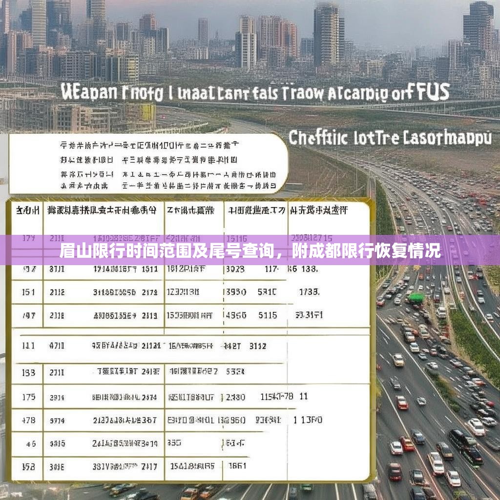眉山限行时间范围及尾号查询，附成都限行恢复情况