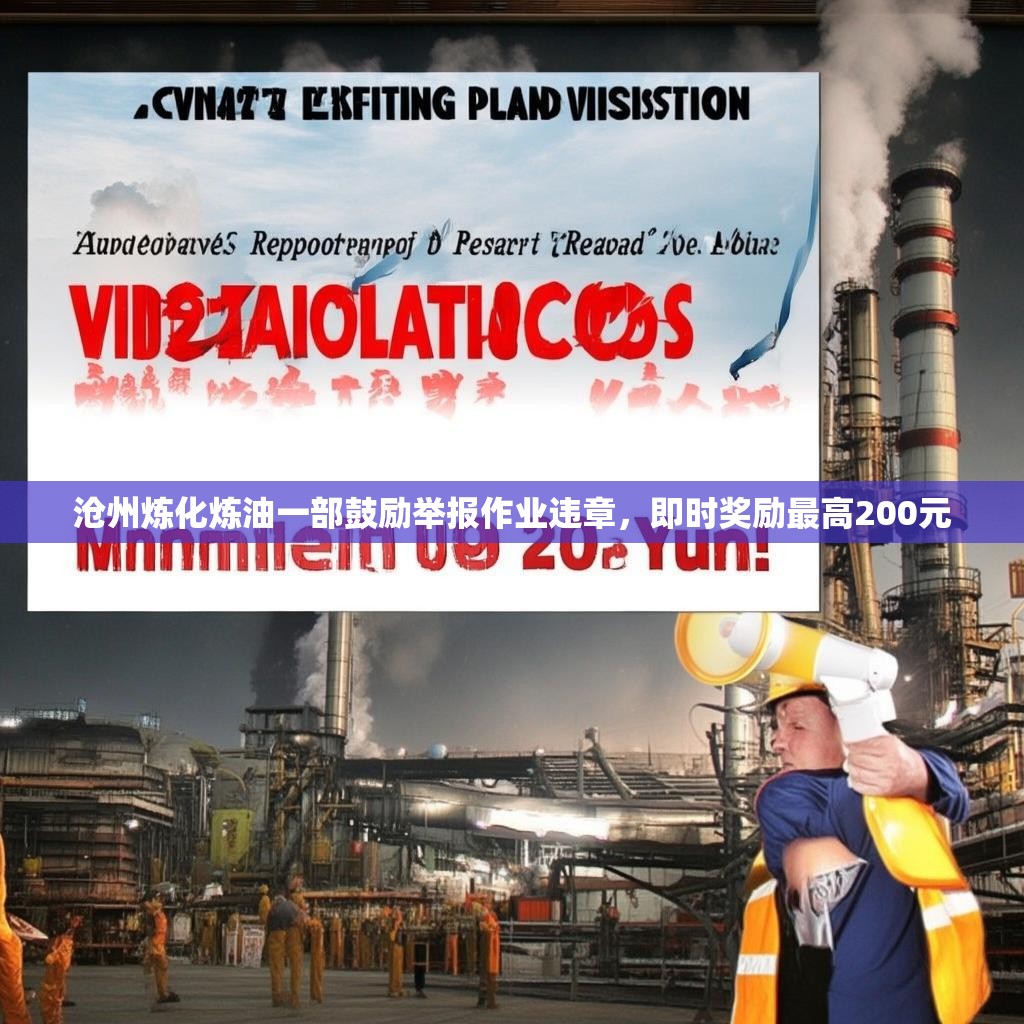 沧州炼化炼油一部鼓励举报作业违章，即时奖励最高200元