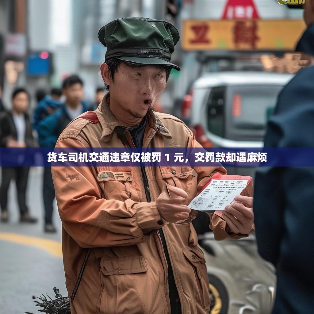 货车司机交通违章仅被罚 1 元，交罚款却遇麻烦