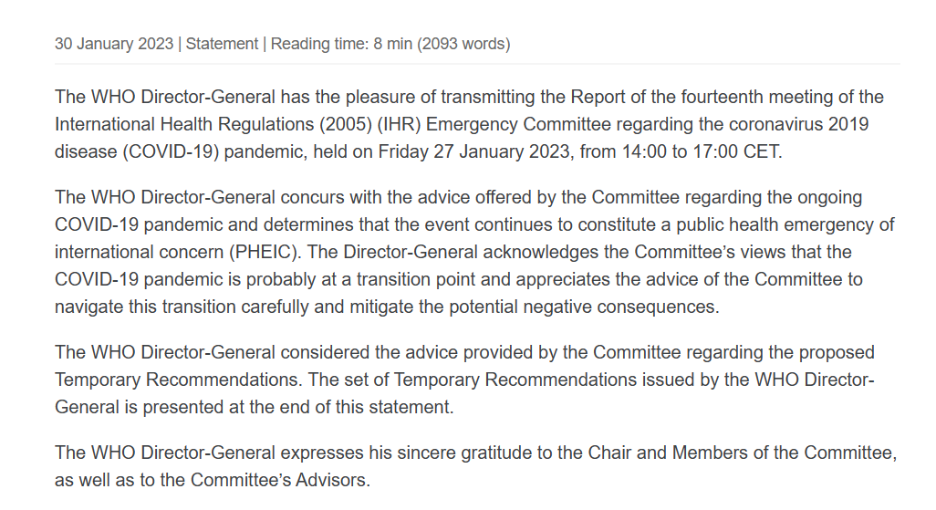 WHO 发布新冠疫情报告，中国疫情影响及全球死亡人数变化