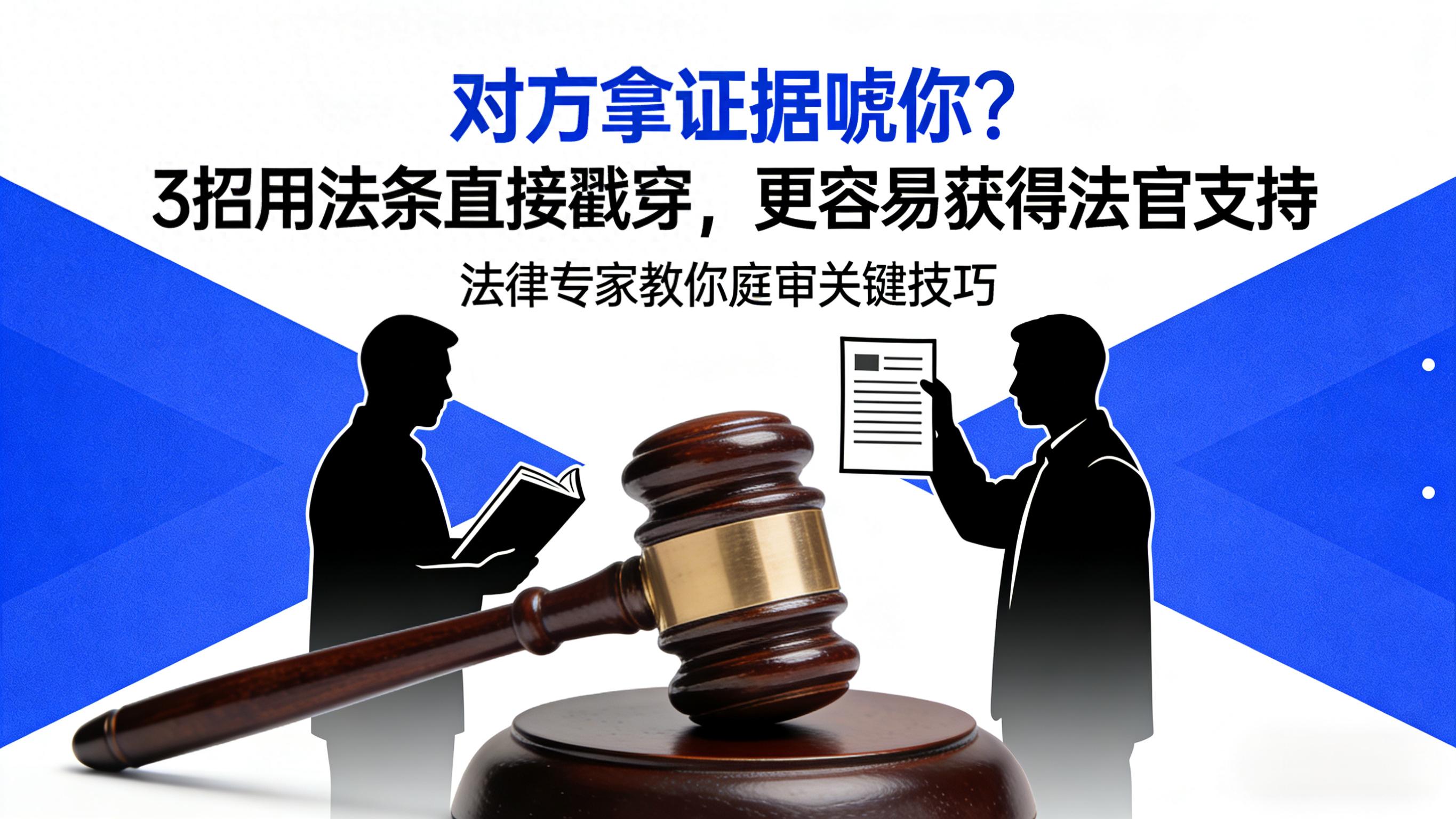打官司别怕对方证据唬人！教你三招精准指出证据问题