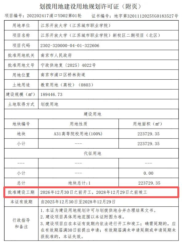 江苏开放大学新校区图书馆规模，藏在北区整体规划里